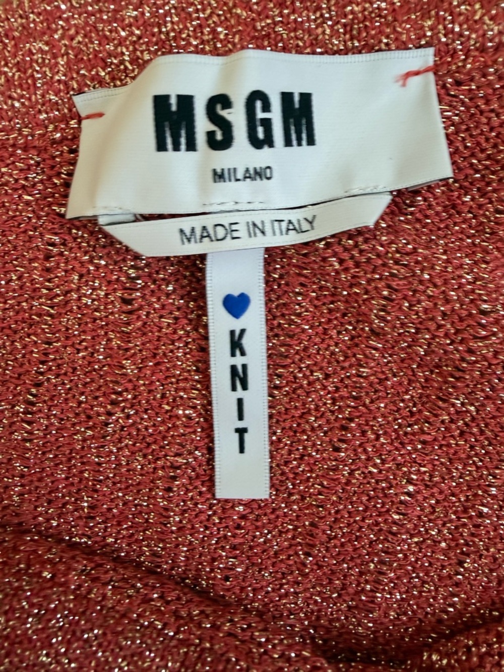 MSGM Sparkle Knit Top in Rose Gold SET - Picture 4 of 7